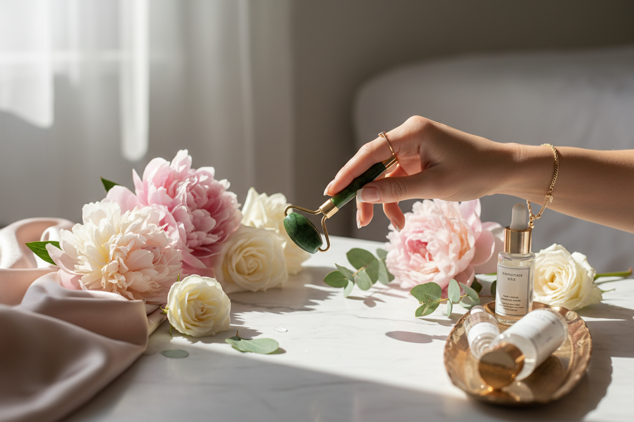 Natural Jade Roller and Gua Sha Natural Stone