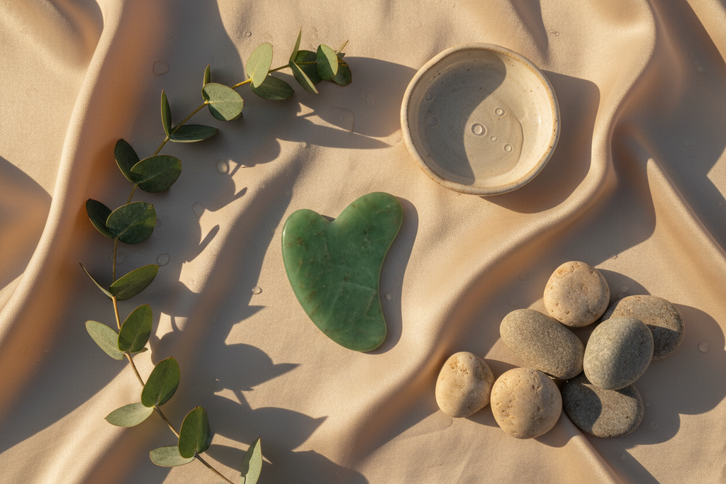 Natural Jade Roller and Gua Sha Natural Stone