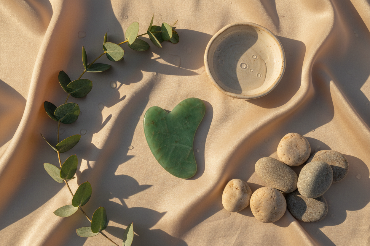 Natural Jade Roller and Gua Sha Natural Stone